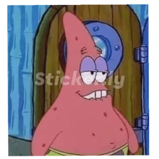 🟨 Patrick Star SpongeBob SquarePants cartoon, patrick star, spongebob, nickelodeon, meme, funny, character telegram sticker