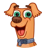 🙏 cane, cartone animato, animale, animale domestico, carino, felice whatsapp sticker