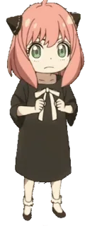 😒 Anya Forger Spy x Family Anime, Nhân vật, Hoạt hình, Cô gái, Anya Forger, Spy x Family, Dễ thương telegram sticker