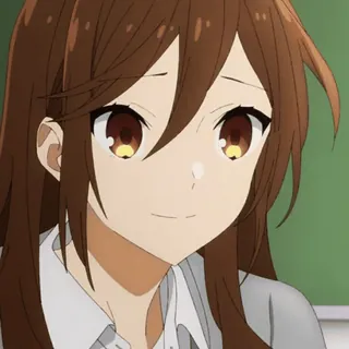 ☺️ Hori Kyoko Horimiya 애니메이션, 호리, 쿄코, 호리미야, 갈색 머리 telegram sticker