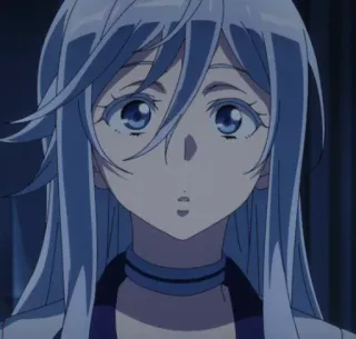 😮 Vladilena Milizé 86 Anime, Mädchen, Weißes Haar, Blaue Augen, Vladilena Milizé, 86 whatsapp sticker