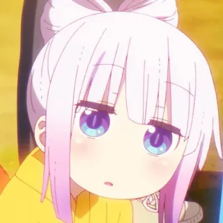 ☁️ Kanna Kamui Miss Kobayashi's Dragon Maid anime, Kanna Kamui, Dragon Maid, carino, kawaii, personaggio telegram sticker