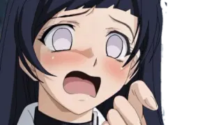 😰 Hinata Naruto 애니메이션, 여자, 히나타, 나루토, 홍조, 수줍음, 만화, 귀여운 telegram sticker
