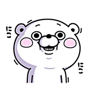 😬 Bär, Cartoon, Sticker, lustig, Tier telegram sticker