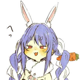 🤨 へっ Anime, Desenho animado, Coelho, Garota, Coelhinho, Fofo, Sticker telegram sticker
