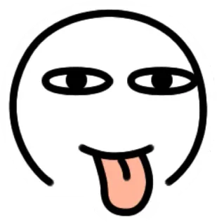 😛 faccia, espressione, lingua, sciocco, cartone animato telegram sticker