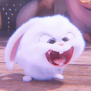 🐰 Snowball The Secret Life of Pets bunny, rabbit, angry, cute, animal, pet whatsapp sticker