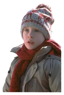 😦 Kevin McCallister Home Alone Macaulay Culkin, filme, Natal, inverno, cachecol, chapéu, criança whatsapp sticker