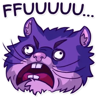 🤕 FFUUUU... 生气, 沮丧, 动物, 表情, 卡通, 仓鼠, 表情包, 愤怒 telegram sticker