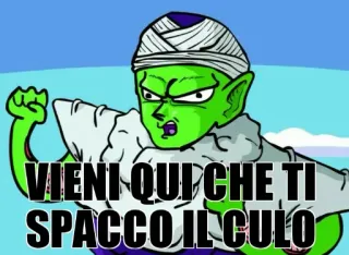 😒 Piccolo Dragon Ball VIENI QUI CHE TI SPACCO IL CULO Anime, Dragon Ball, Piccolo, Linguaggio offensivo, Cartoni animati, Umorismo telegram sticker