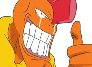 👍 Kartun, Anime, Jempol ke atas, Marah, Palu, Kekerasan telegram sticker
