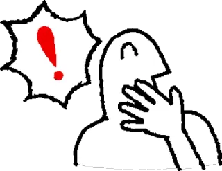 🤭 esclamazione, shock, sorpresa, cartoni animati, facepalm telegram sticker