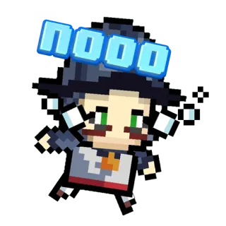 ❌ noooo pixel art, pixelated, character, cartoon, exclamation, distress, animated telegram sticker