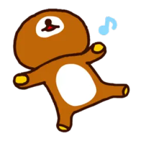 🐻 หมี, การ์ตูน, น่ารัก, เพลง telegram sticker