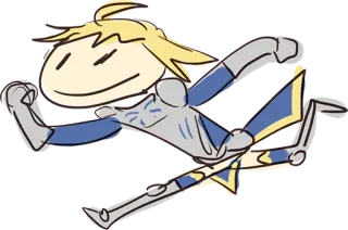 🏃‍♀️ Saber Fate/stay night anime, fate, corsa, fanart, saber telegram sticker