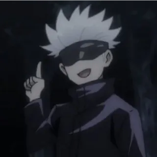 🌐 Satoru Gojo Jujutsu Kaisen Anime, Stregone, Personaggio, Gojo, Satoru, Dito telegram sticker