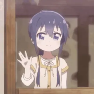 👋 animé, fille, dessin animé, salut, mignon telegram sticker