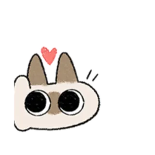 😺 gato, gatinho, amor, coração, fofo, desenho animado telegram sticker