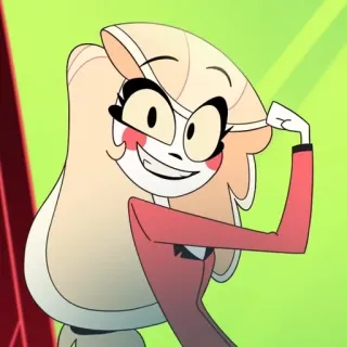 🌟 Charlie Morningstar Hazbin Hotel 만화, 애니메이션, 미소, 악마, 호텔 telegram sticker