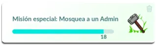 ⛏ Misión especial: Mosquea a un Admin Pokemon, Pokemon Go, Hammer, Mission, Admin whatsapp sticker