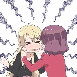 😣 Anime, Chica, Amigos, Lindo, Dibujos animados, Personaje telegram sticker