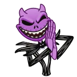 😈 Jack Skellington The Nightmare Before Christmas Jack Skellington, Halloween, Desenho animado, Diabo, O Estranho Mundo de Jack whatsapp sticker