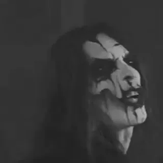 🕸 Black metal, Corpse paint, Música, Sombrio, Pintura facial telegram sticker