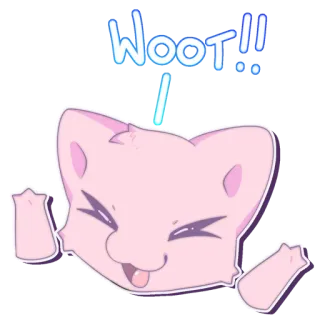 😃 Mew Pokémon WOOT!! telegram sticker