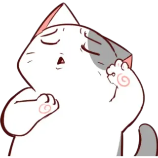 🤧 mèo, dễ thương, kawaii, động vật, sticker, hoạt hình telegram sticker