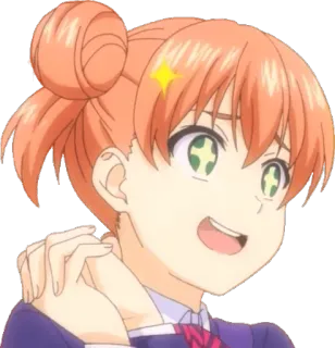 😍 Anime, Fille, Personnage, Joyeux, Mignon, Sourire telegram sticker
