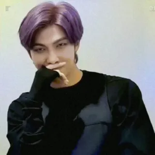 🍁 RM RM, K-pop, música, idol, cabelo roxo, coreano, cantor telegram sticker