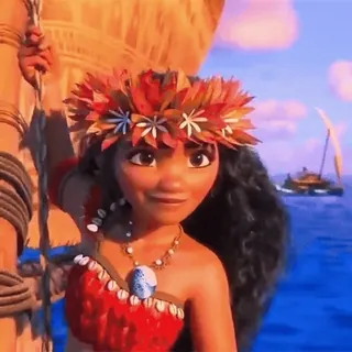 🪔 Moana Vaiana, Disney, personnage, film, animé, princesse, océan, île telegram sticker