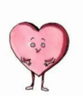 ❤ coeur, dessin animé, amour, mignon, anthropomorphe, personnage whatsapp sticker