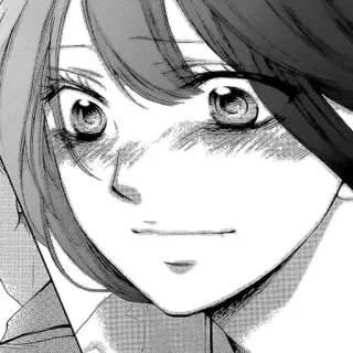 🖤 Mangá, Anime, Retrato, Mulher, Garota, Ilustração, Desenho telegram sticker
