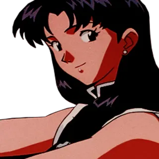😉 Misato Katsuragi Neon Genesis Evangelion anime, character, misato, misato katsuragi, evangelion telegram sticker