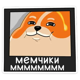 ☺️ МЕМЧИКИ ММММММММ หมา, มีม, ตลก, น่ารัก telegram sticker
