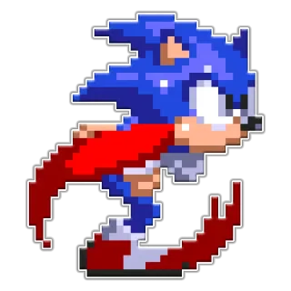 🏃 Sonic juego, erizo azul, pixelado, personaje de videojuego, rápido telegram sticker