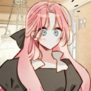 🎀 Anime, Manga, Mädchen, Pinke Haare, Porträt telegram sticker