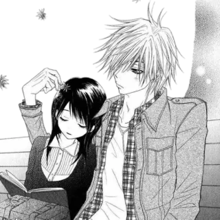 ❤ Anime, Mangá, Casal, Romance, Preto e branco, Estilo japonês whatsapp sticker