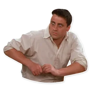 😱 Joey Tribbiani Friends joey, friends, acara tv, matt leblanc, takut, reaksi, lucu whatsapp sticker