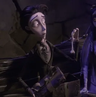 ♣ Victor Van Dort Corpse Bride コープスブライド, ビクター・ヴァン・ドート, アニメ, ハロウィン, ティム・バートン, ストップモーション whatsapp sticker