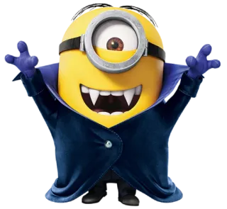 👻 Minion Despicable Me cartone animato, Minion, vampiro, Halloween, mostro telegram sticker