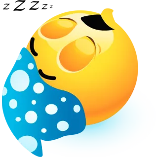 😴 Emoji, Sen, Łóżko, Poduszka telegram sticker