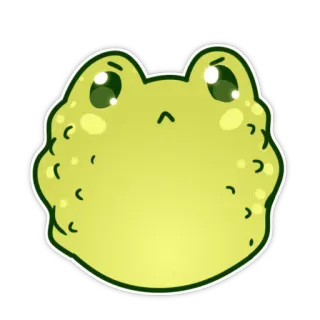 🥺 frog, cute, animal, amphibian, green, cartoon telegram sticker
