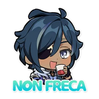 🍷 Kaeya Genshin Impact NON FRECA Anime, Genshin Impact, Kaeya, Chibi, Videospiel, Sticker, Charakter telegram sticker