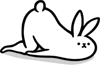 😩 coniglio, animale, carino, cartone animato, coniglietto, adesivo telegram sticker