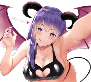 ❤️ CANT DAH!! anime, devil, demon, girl, horns, wings telegram sticker