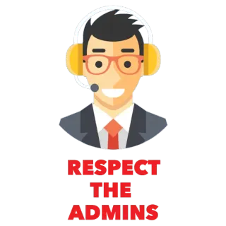 ⭕️ RESPECT THE ADMINS Admin, Respect, Dessin animé, Utilisateur telegram sticker