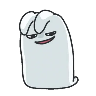 😈 Dessin animé, Personnage, Blob, Sourire narquois, Drôle, Mignon telegram sticker