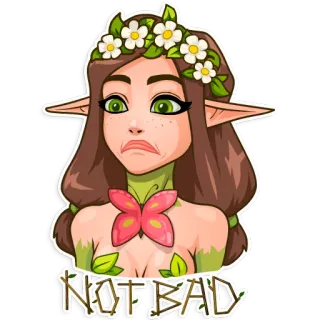 Wood Nymph telegram stickers